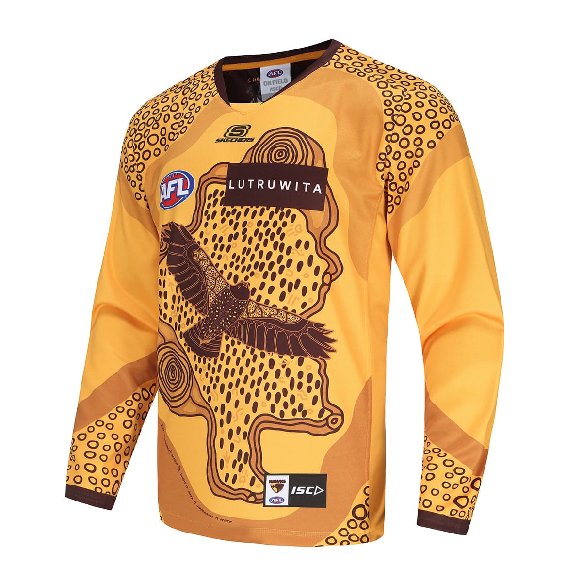 Hawthorn Hawks 2024 AFL Mens Long Sleeve Indigenous Guernsey