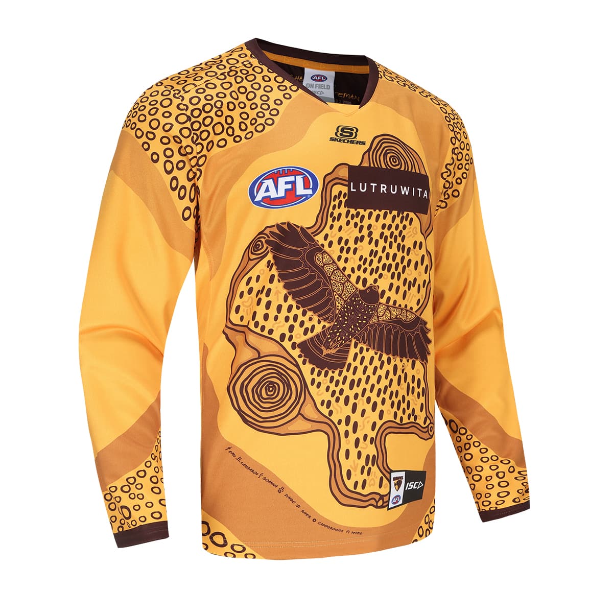 Hawthorn Hawks 2024 AFL Mens Long Sleeve Indigenous Guernsey