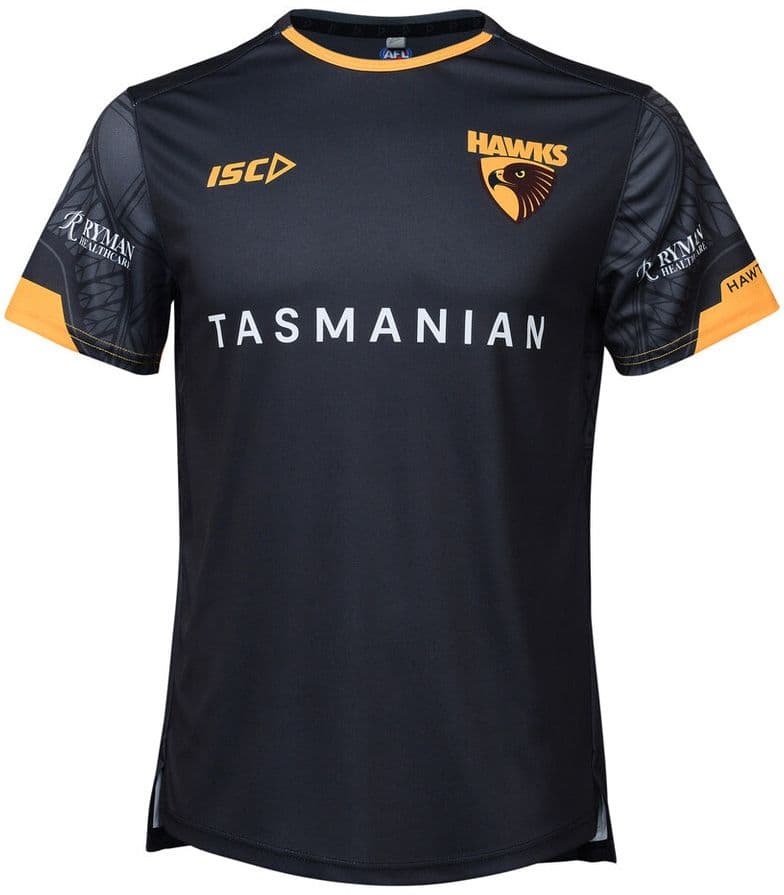 Hawthorn Hawks 2024 AFL Mens Carbon Training Shirt