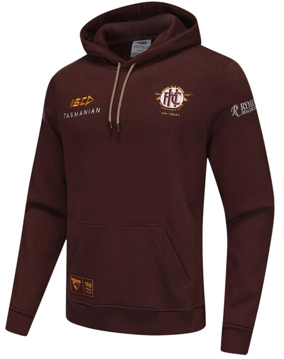 Hawthorn Hawks 2025 AFL Mens Fleece Hoodie