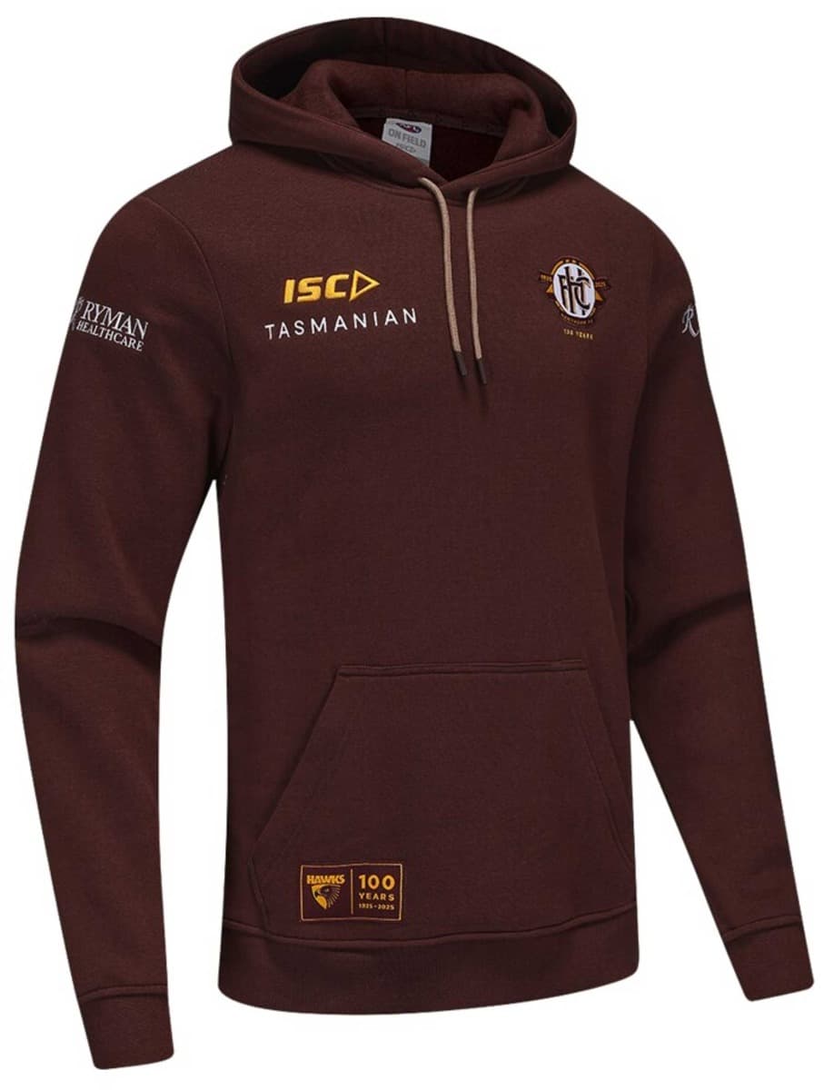 Hawthorn Hawks 2025 AFL Mens Fleece Hoodie