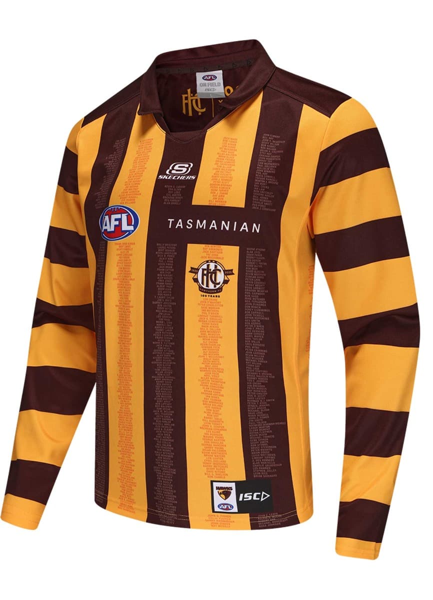 Hawthorn Hawks 2025 AFL Mens Long Sleeve Centenary Guernsey