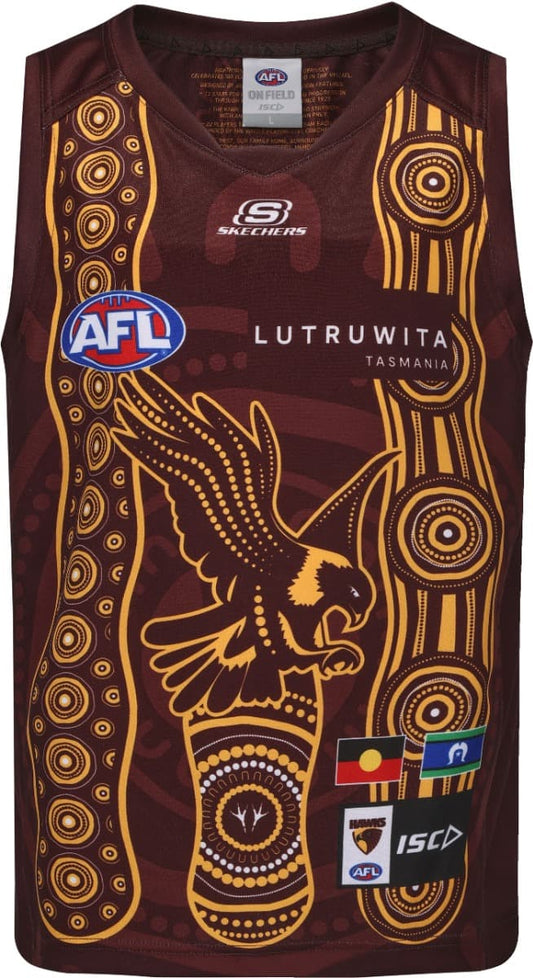 Hawthorn Hawks 2025 AFL Kids Indigenous Guernsey