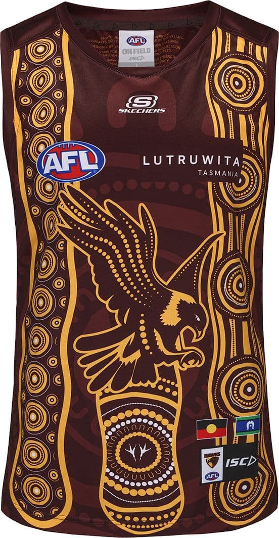 Hawthorn Hawks 2025 AFL Mens Brown Indigenous Guernsey