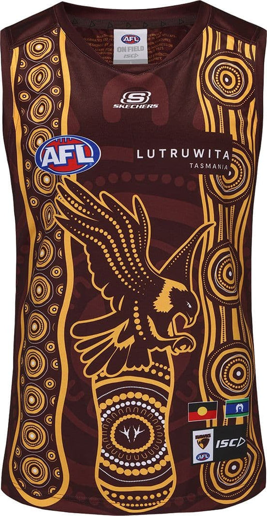 Hawthorn Hawks 2025 AFL Mens Brown Indigenous Guernsey