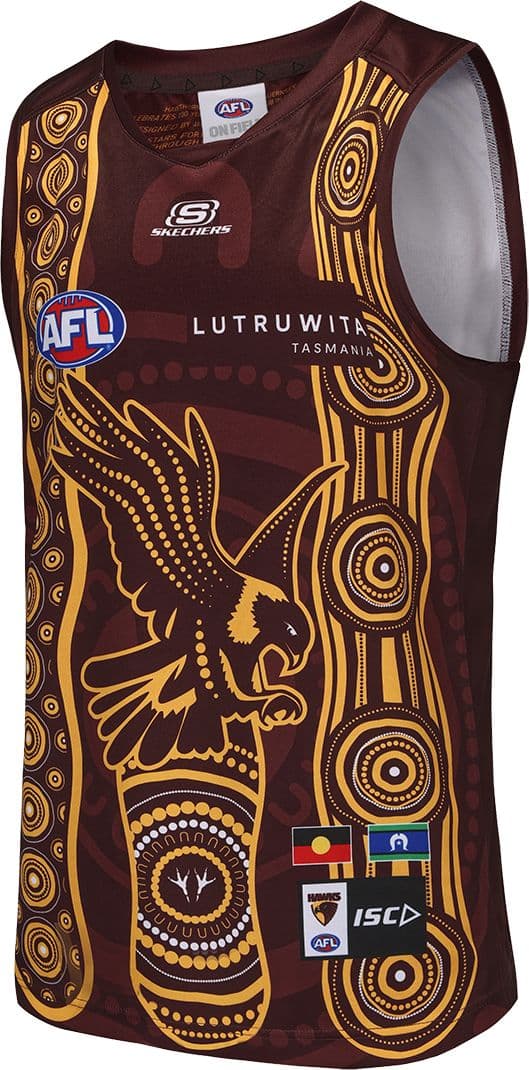 Hawthorn Hawks 2025 AFL Mens Brown Indigenous Guernsey