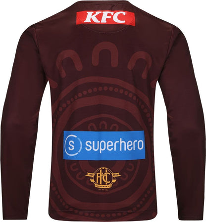Hawthorn Hawks 2025 AFL Mens Brown Long Sleeve Indigenous Guernsey
