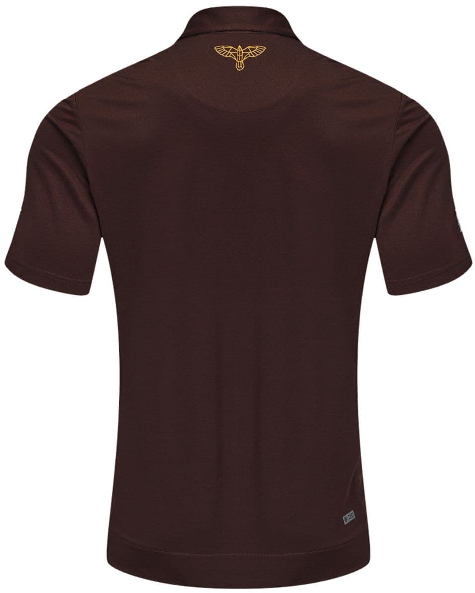Hawthorn Hawks 2025 AFL Mens Brown Polo Shirt