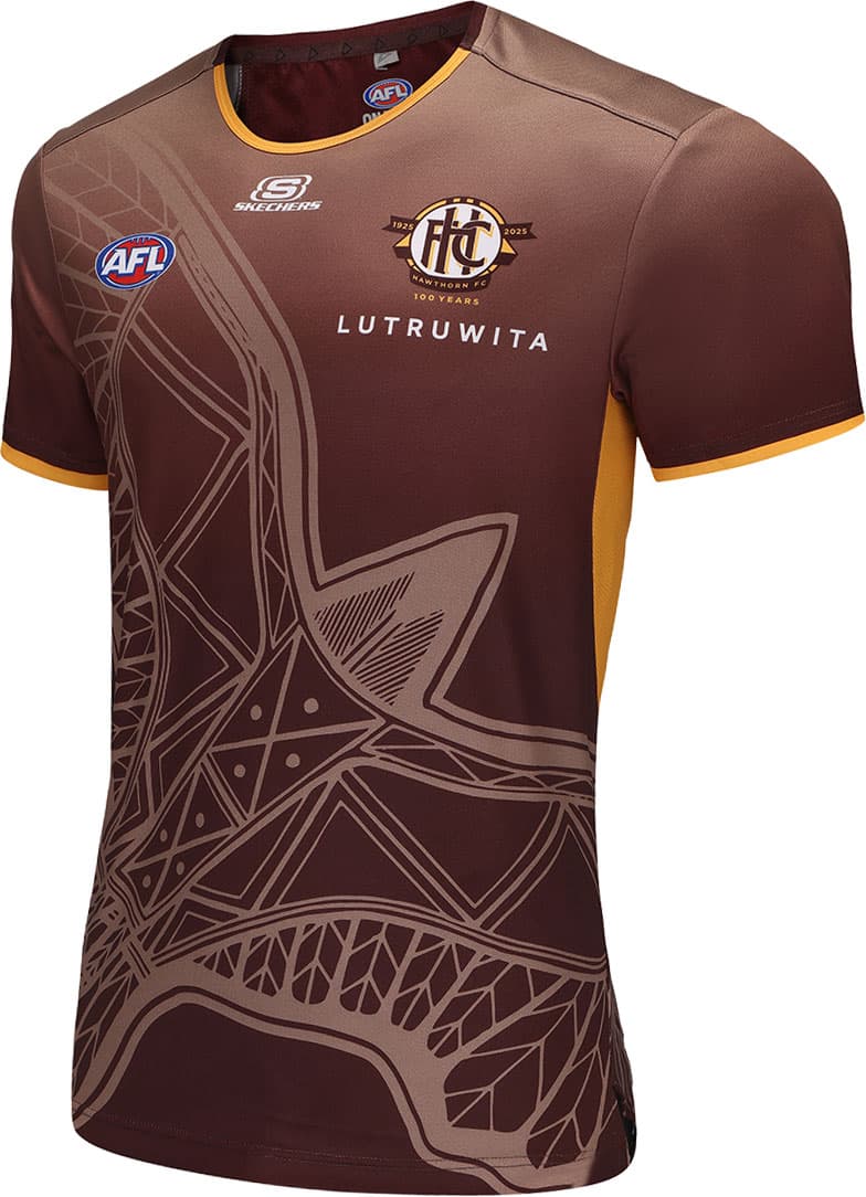 Hawthorn Hawks 2025 AFL Mens Run Out Shirt