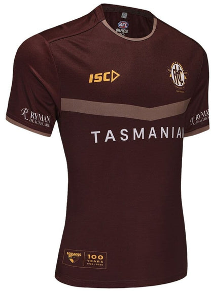 Hawthorn Hawks 2025 AFL Mens Brown Training Shirt