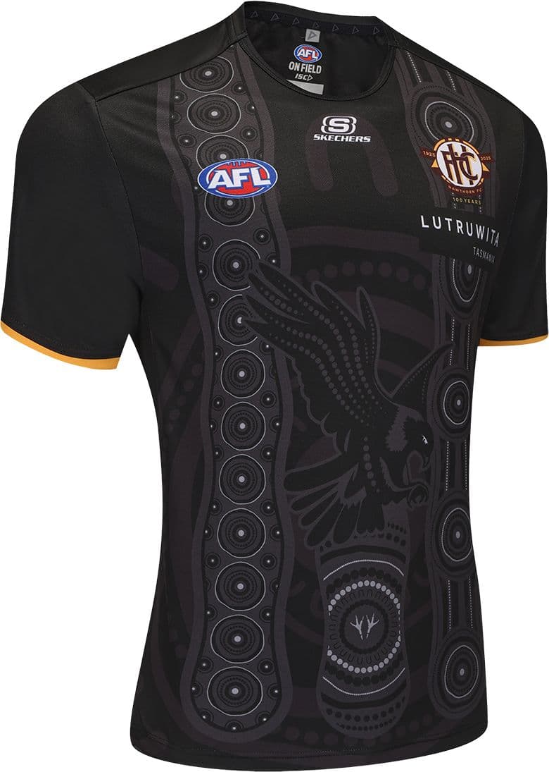 Hawthorn Hawks 2025 AFL Mens Run Out Tee