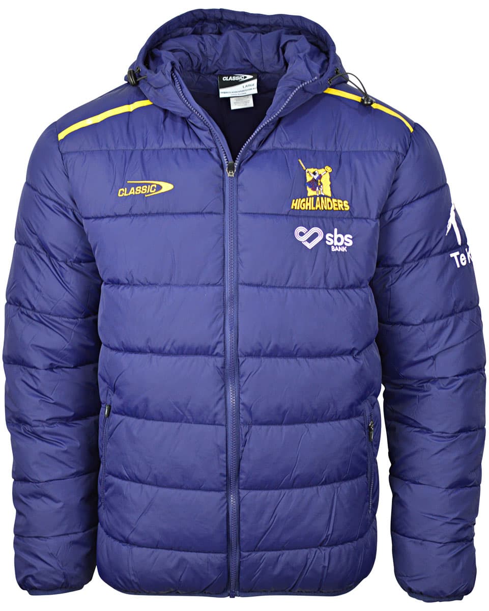 Otago Highlanders 2024 Rugby Union Mens Puffer Jacket