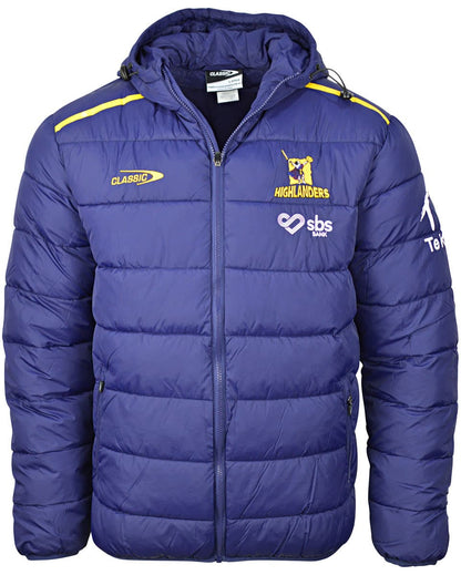 Otago Highlanders 2024 Rugby Union Mens Puffer Jacket