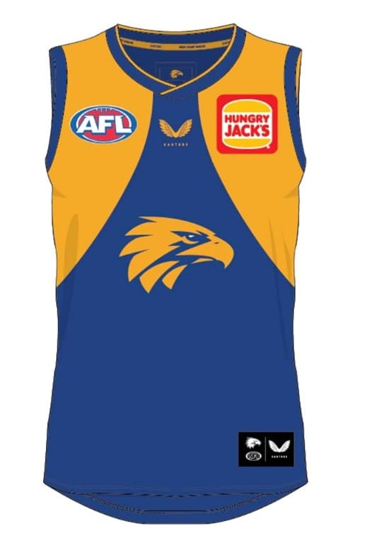 West Coast Eagles Mens AFL Home Guernsey