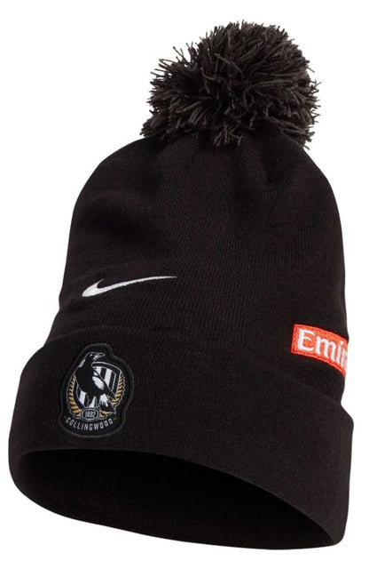 Collingwood Magpies 2025 AFL Nike Pom Beanie