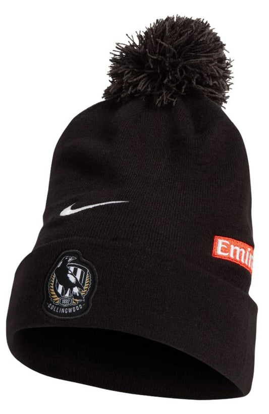 Collingwood Magpies 2025 AFL Nike Pom Beanie