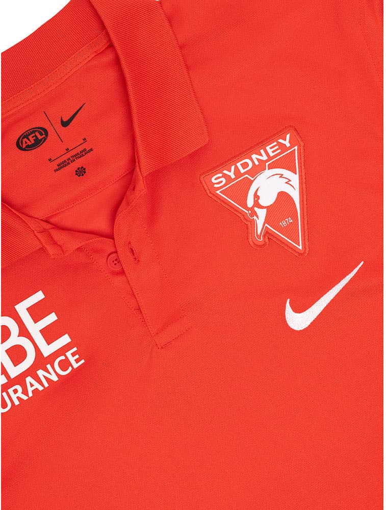 Sydney Swans 2025 AFL Mens Players Polo Shirt