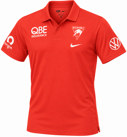 Sydney Swans 2025 AFL Mens Players Polo Shirt