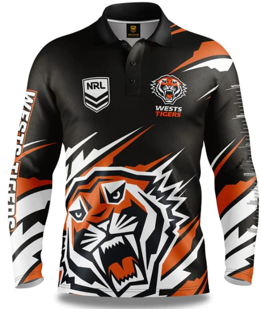 Wests Tigers NRL Mens Ignition Fishing Shirt