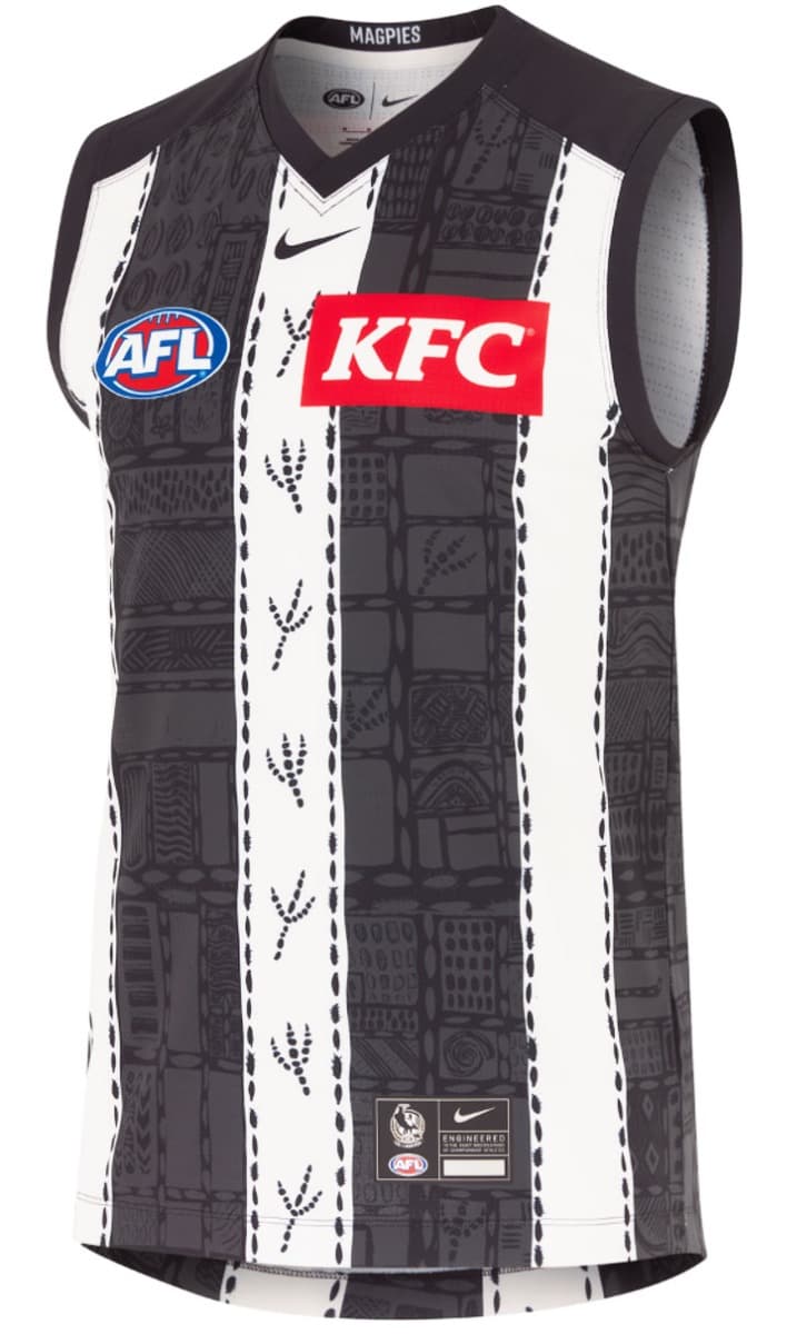 Collingwood Magpies 2025 AFL Mens Indigenous Guernsey