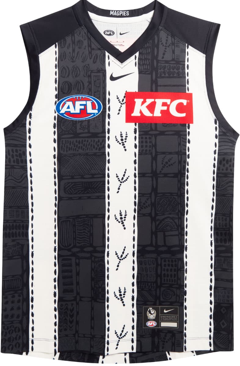 Collingwood Magpies 2025 AFL Mens Indigenous Guernsey