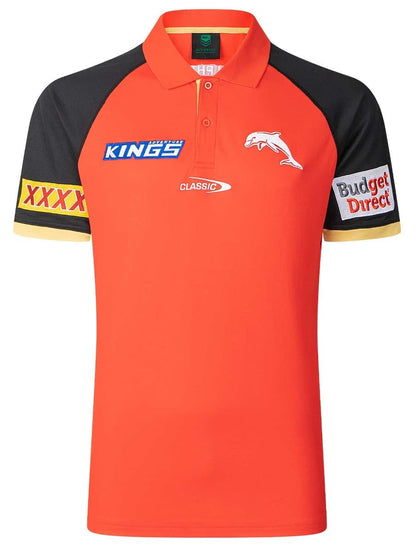 Redcliffe Dolphins 2025 NRL Mens Media Polo Shirt