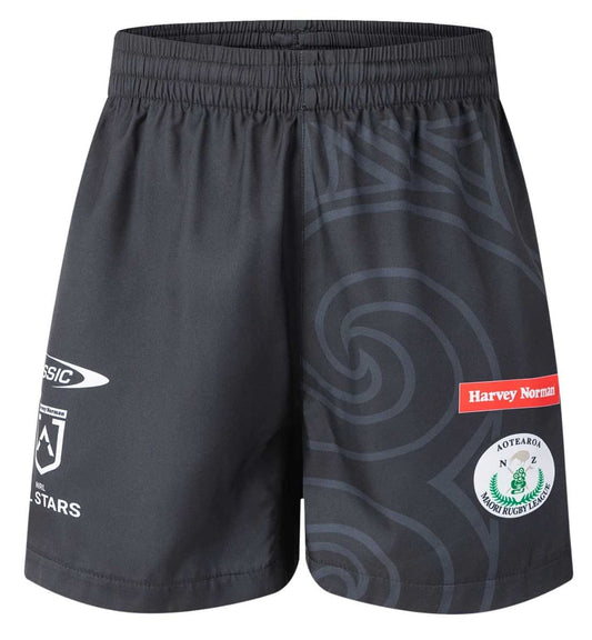 New Zealand Maori All Stars 2025 NRL Kids Gym Shorts