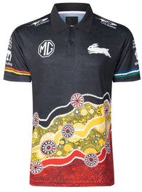 South Sydney Rabbitohs 2024 NRL Mens Indigenous Polo Shirt