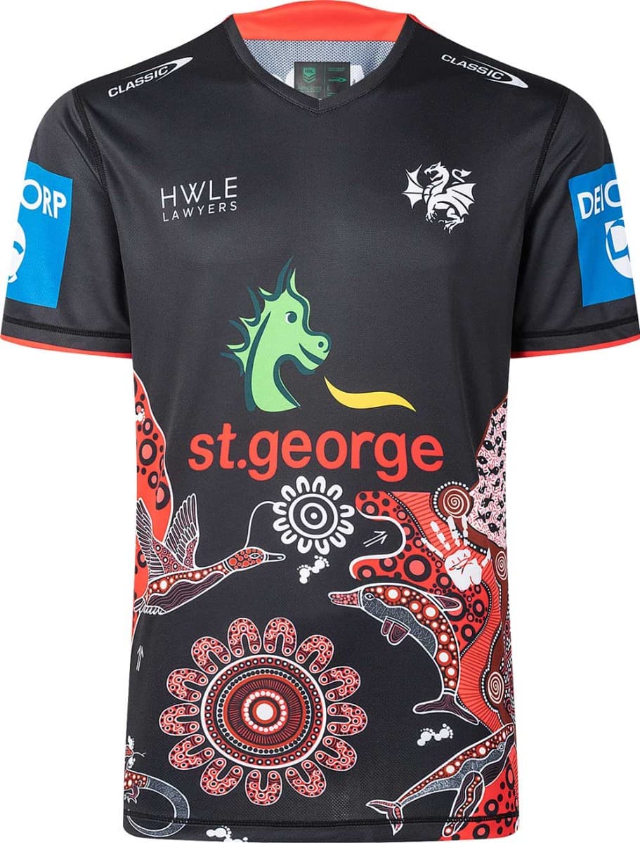 St George Dragons 2024 NRL Mens Indigenous Training Shirt