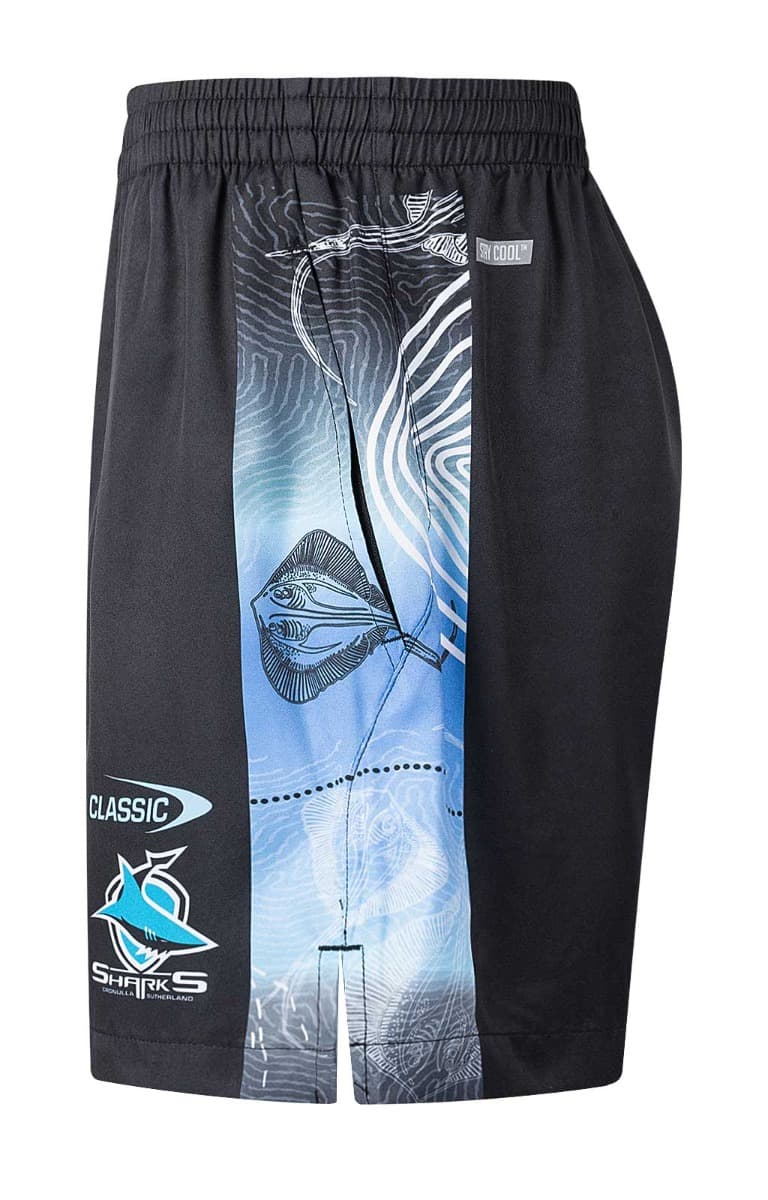 Cronulla Sharks 2024 NRL Mens Indigenous Training Shorts