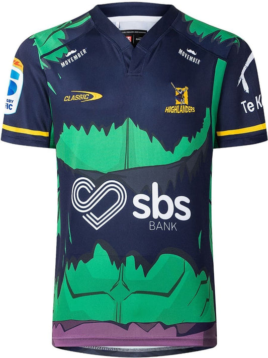 Otago Highlanders 2025 Rugby Union Mens Hulk Marvel Jersey