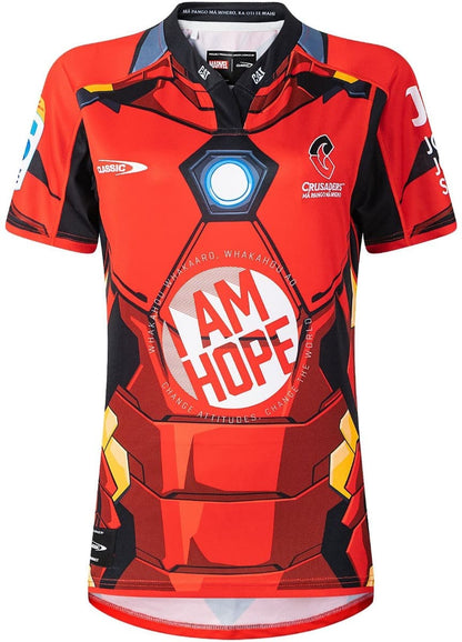 Canterbury Crusaders 2025 Rugby Union Ladies Iron Man Marvel Jersey