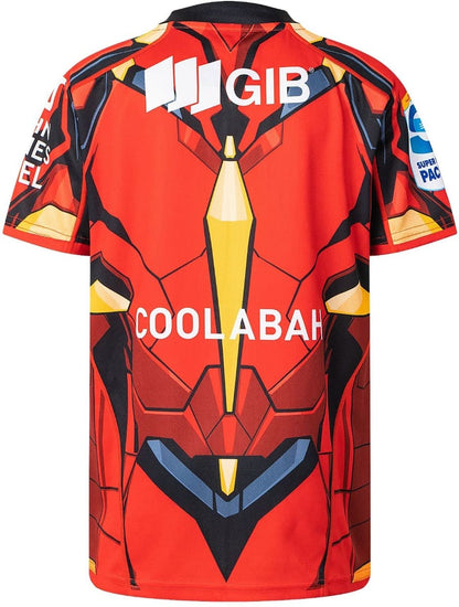 Canterbury Crusaders 2025 Rugby Union Kids Iron Man Marvel Jersey