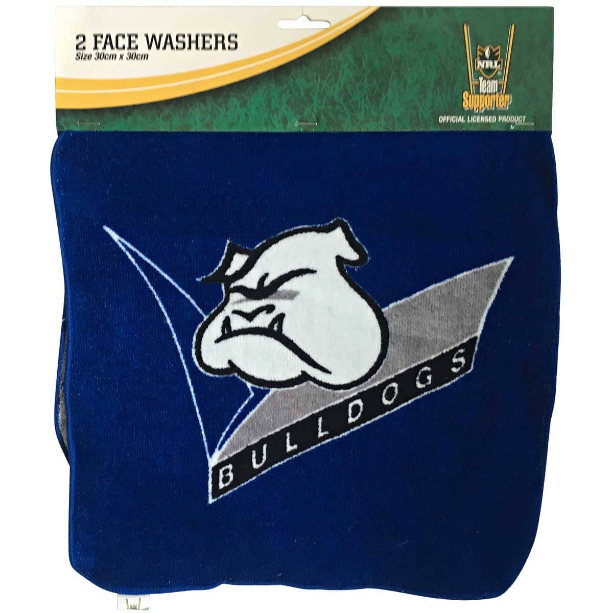 Canterbury Bulldogs NRL Face Washer Pack x 2