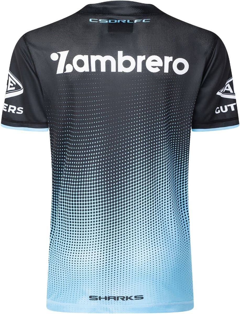 Cronulla Sharks 2025 NRL Mens Black Training Shirt