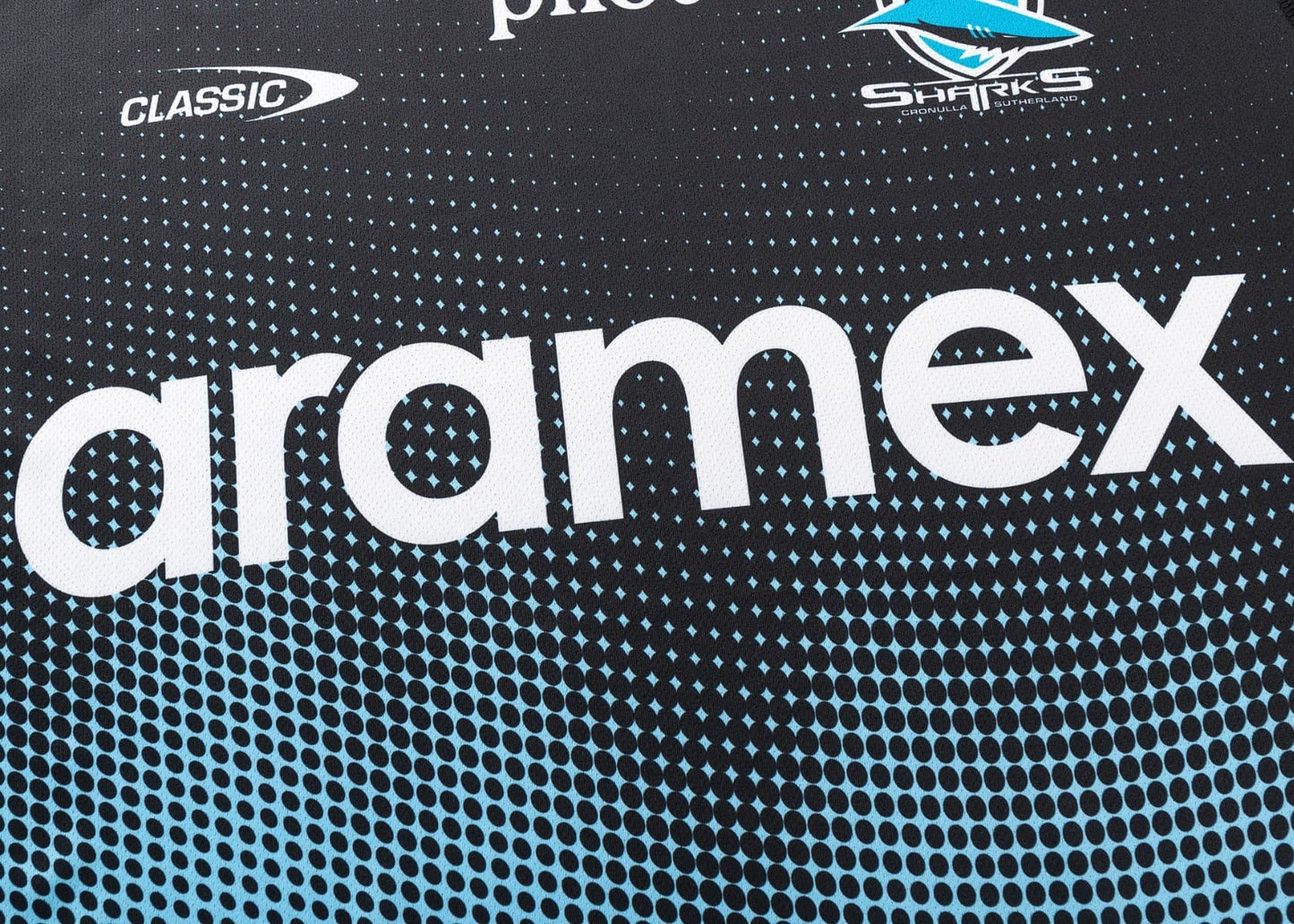 Cronulla Sharks 2025 NRL Mens Black Training Shirt