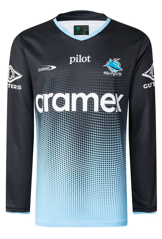 Cronulla Sharks 2025 NRL Mens Long Sleeve Training Shirt