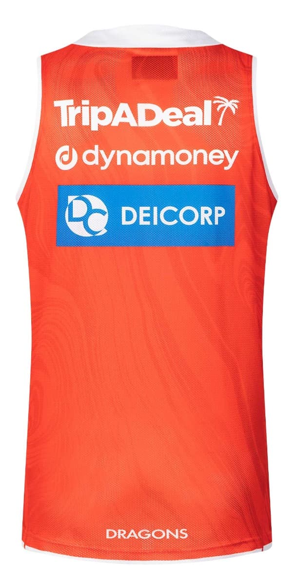 St George Dragons 2025 NRL Mens Red Training Singlet