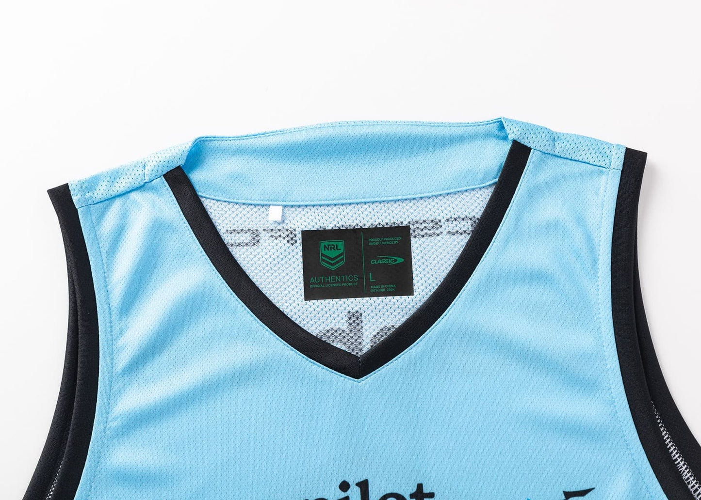 Cronulla Sharks 2025 NRL Mens Sky Training Singlet