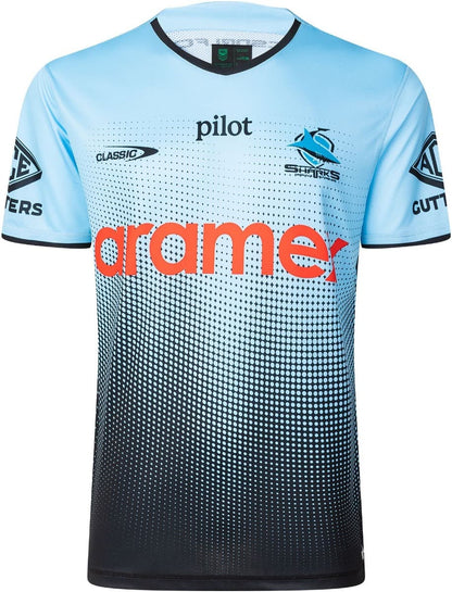 Cronulla Sharks 2025 NRL Mens Sky Training Shirt