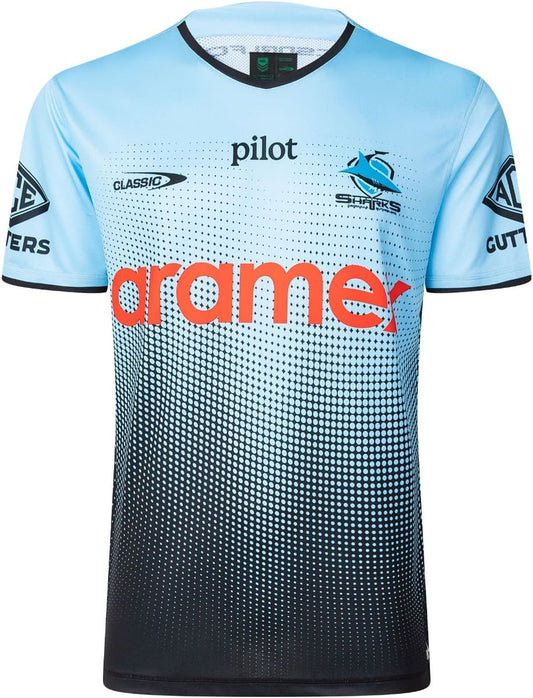 Cronulla Sharks 2025 NRL Mens Sky Training Shirt