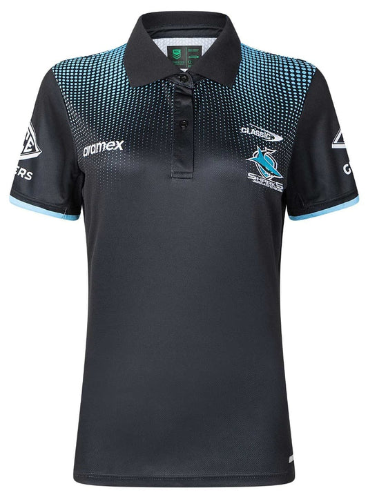 Cronulla Sharks 2025 NRL Ladies Media Polo Shirt