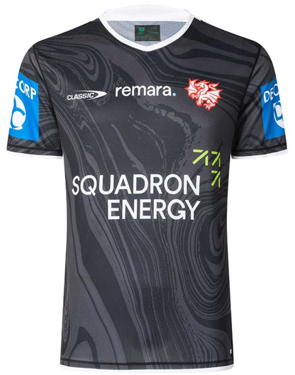 St George Dragons 2025 NRL Mens Black Training Shirt