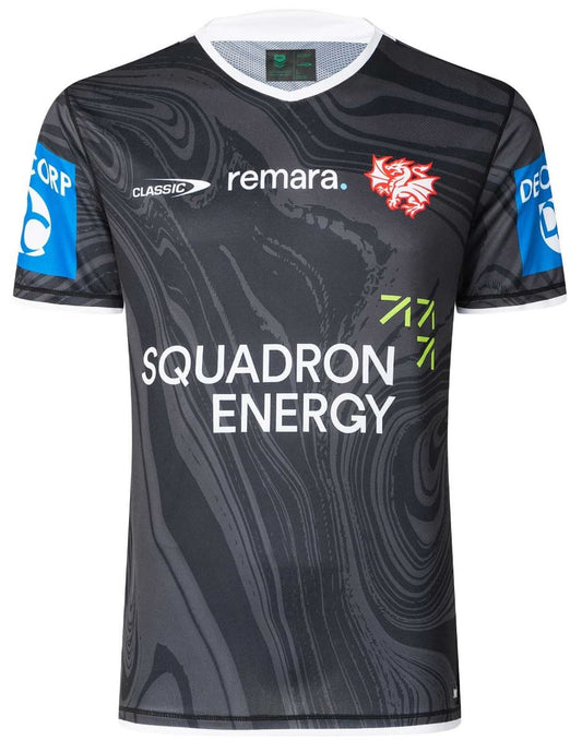 St George Dragons 2025 NRL Mens Black Training Shirt