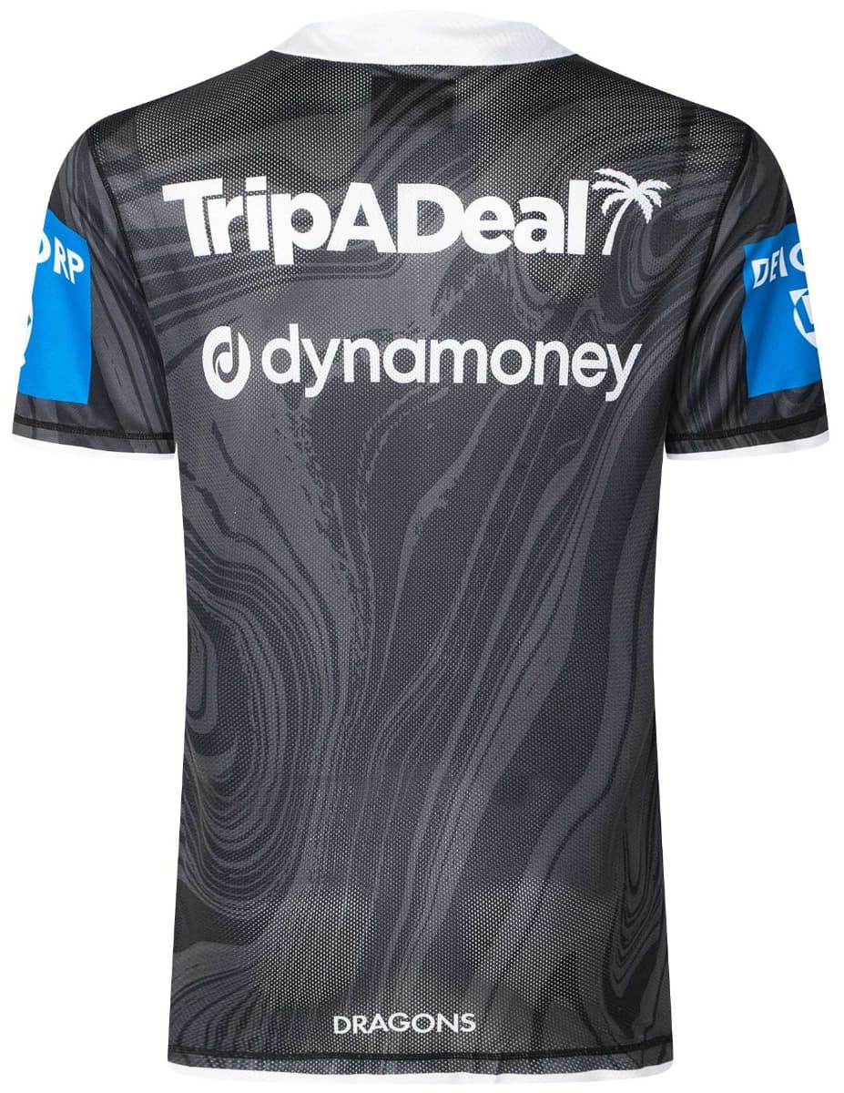 St George Dragons 2025 NRL Mens Black Training Shirt