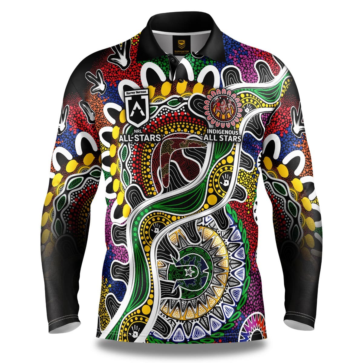 Indigenous All Stars 2024 NRL Kids Indigenous Fishing Shirt