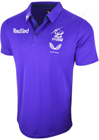 Melbourne Storm NRL Mens Purple Coaches Polo Shirt