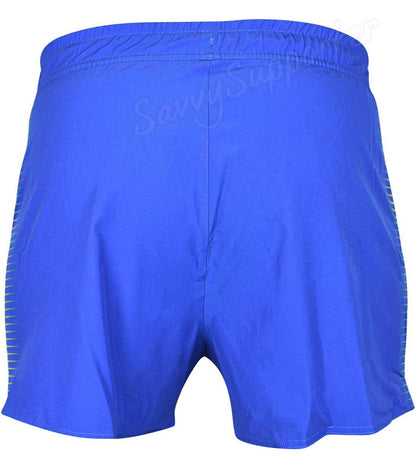 West Coast Eagles AFL Mens Blue Athletic Running Shorts