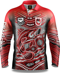 St George Dragons NRL Indigenous Fishing Shirt
