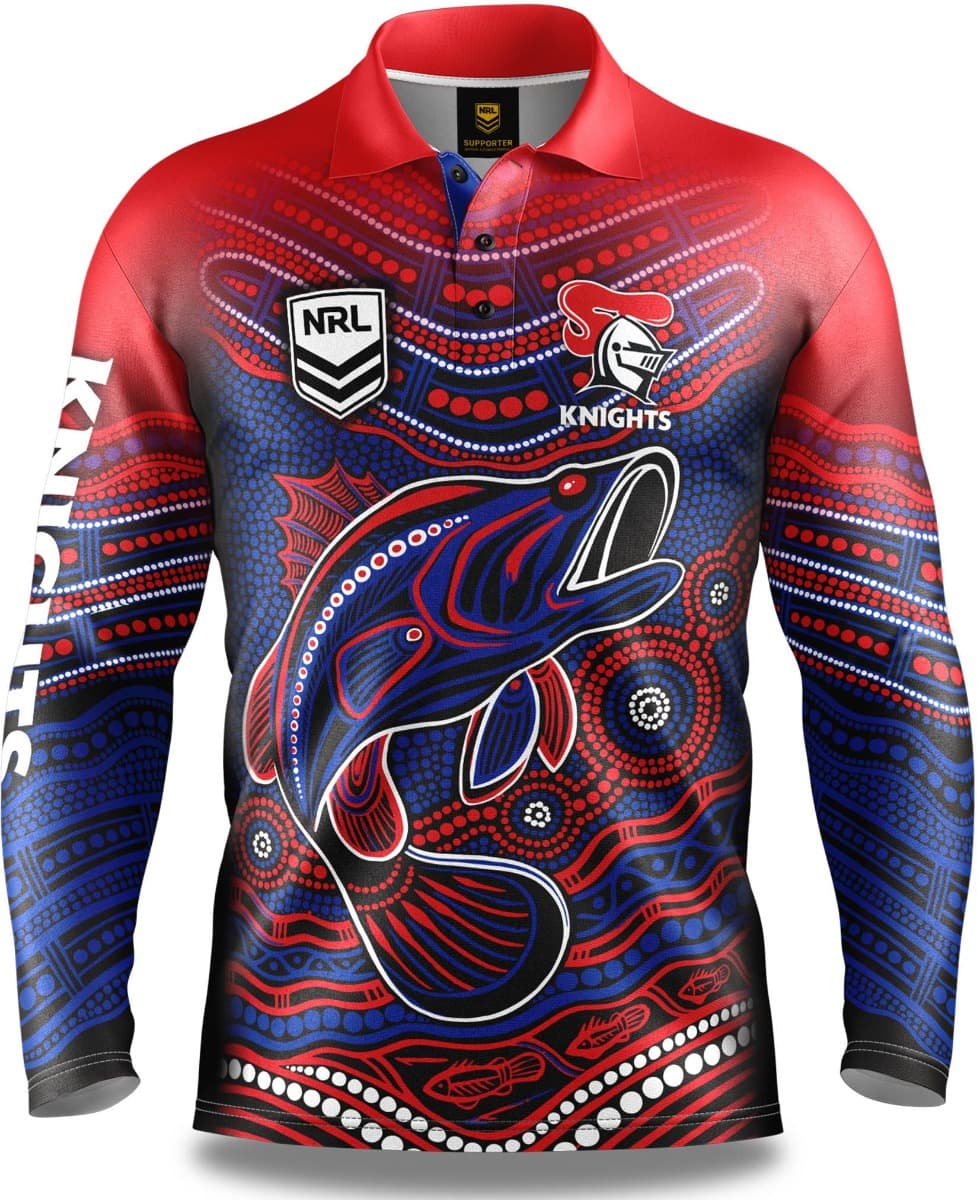 Newcastle Knights NRL Indigenous Fishing Shirt